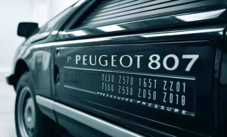 Peugeot 807 lastik basıncı